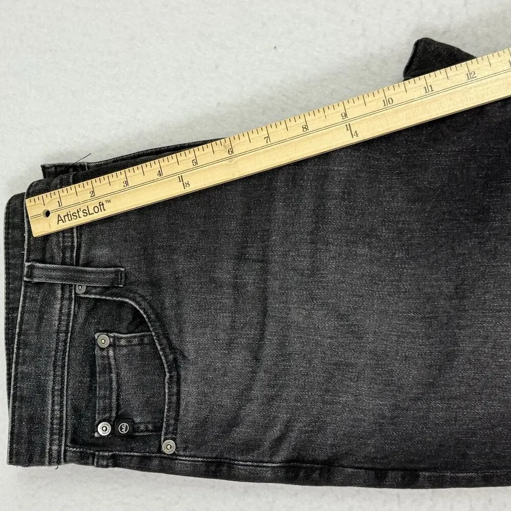 AG Adriano Goldschmied Jeans Mens 33x34 Black Everett Slim Straight Denim Pants
